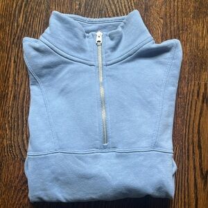 Abercrombie Kids Light Blue half zip Fleece Pullover size 13/14